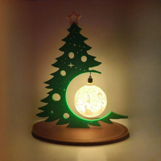 Creative Christmas Tree Decoration with DIY Ornament Ball Hollow Design Tabletop Xmas Decor for Home Party Festival Gift