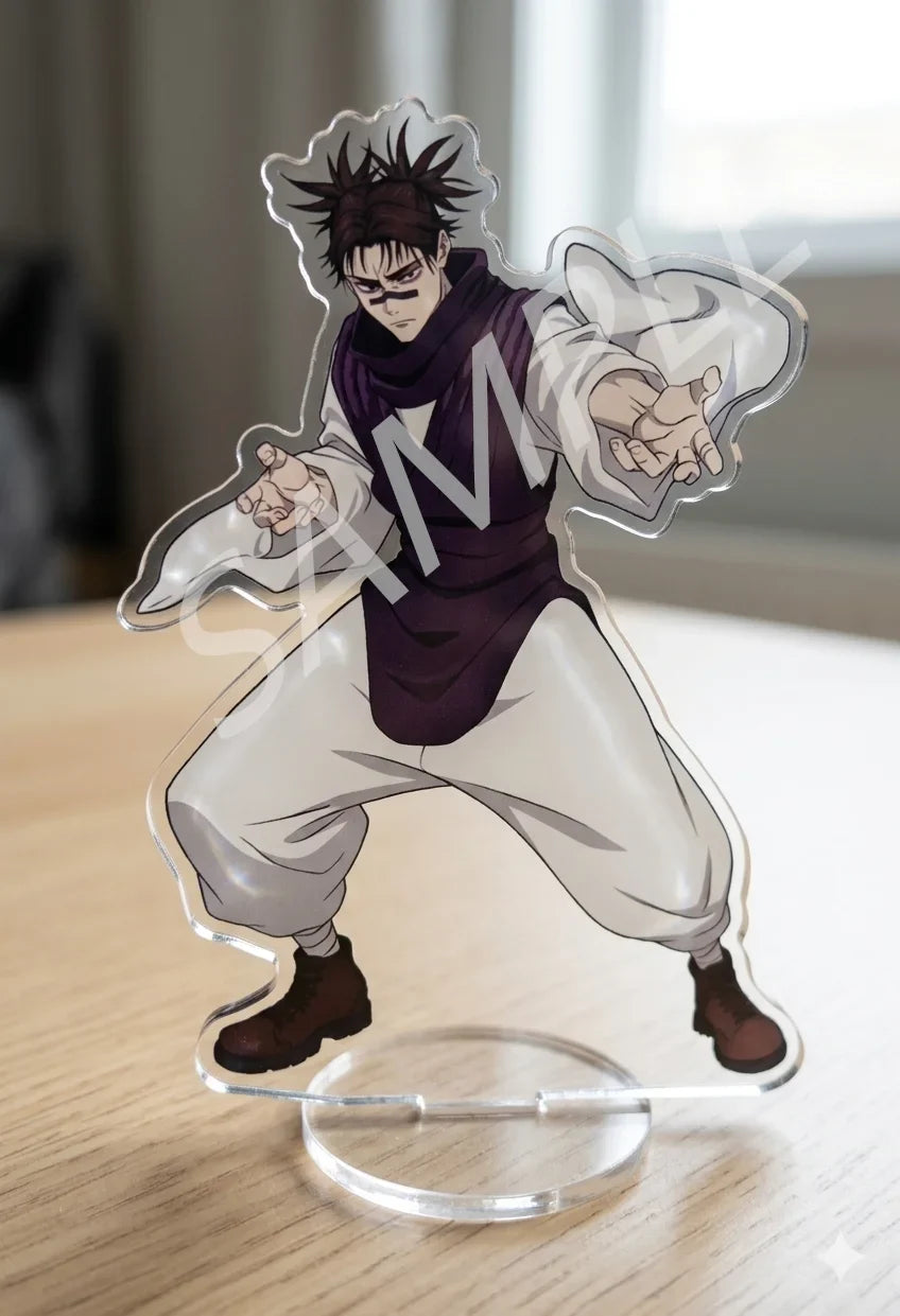 Jujutsu Kaisen Keychains Itadori Yuji Choso Fushiguro Megumi Okkotsu Yuta Zenin Naoya Acrylic Stand Peripheral Desktop Ornament